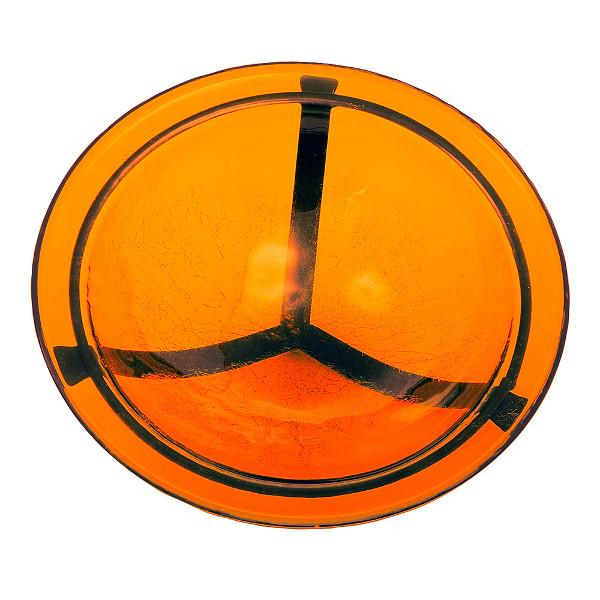 Handmade Mandarin Crackle Glass Birdbath Bowl - Outdoor Garden Decoration for Birds & Wildlife - Perfect for Patio, Yard & Backyard Bird Watching