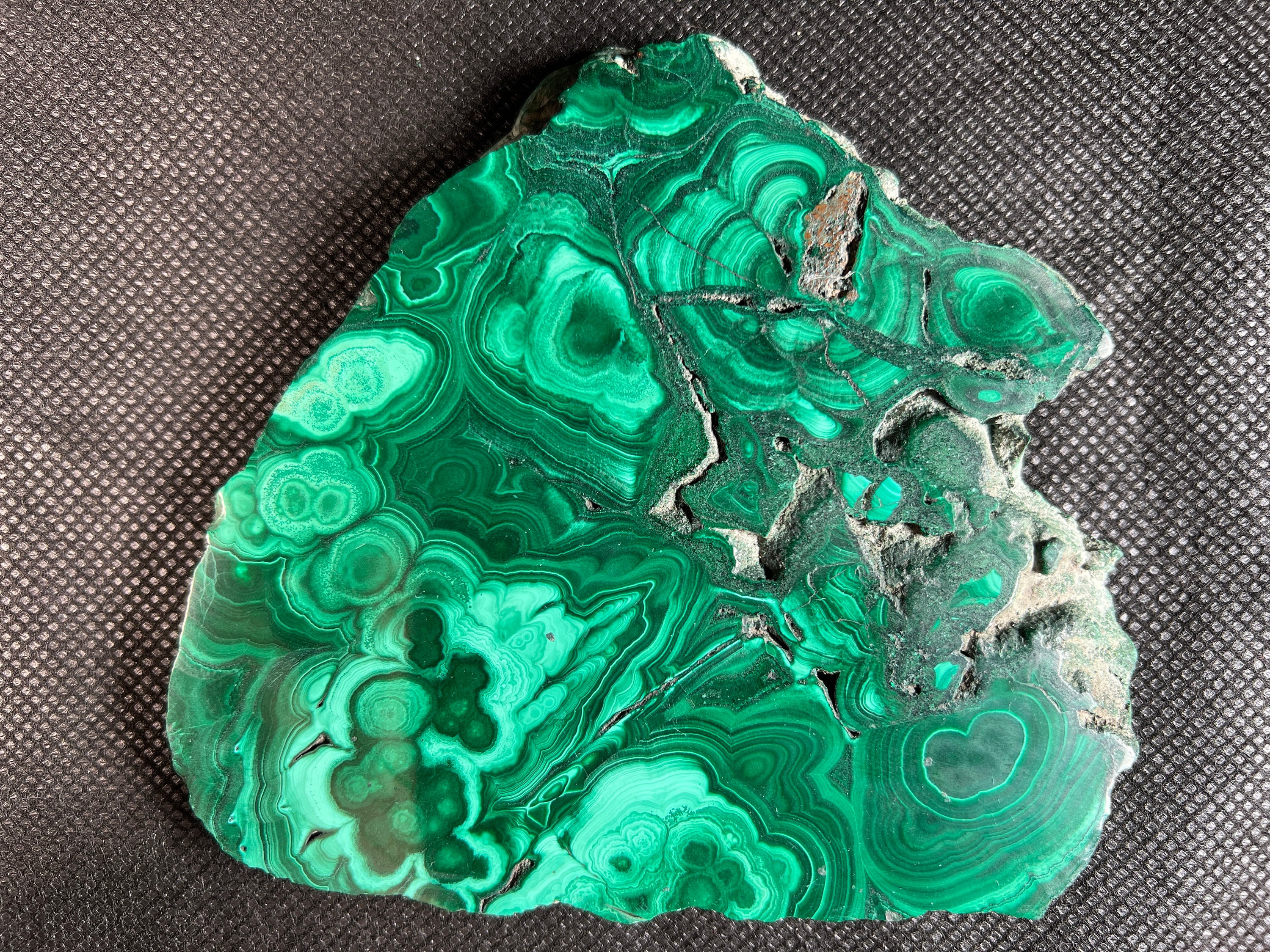 Premium MALACHITE Crystal Slab - Natural Green Malachite Stone for Jewelry Making, Unique Spiritual Gift & Home Decor (50413) - Perfect for Meditation Spaces, Healing Rooms & Luxury Interior Design