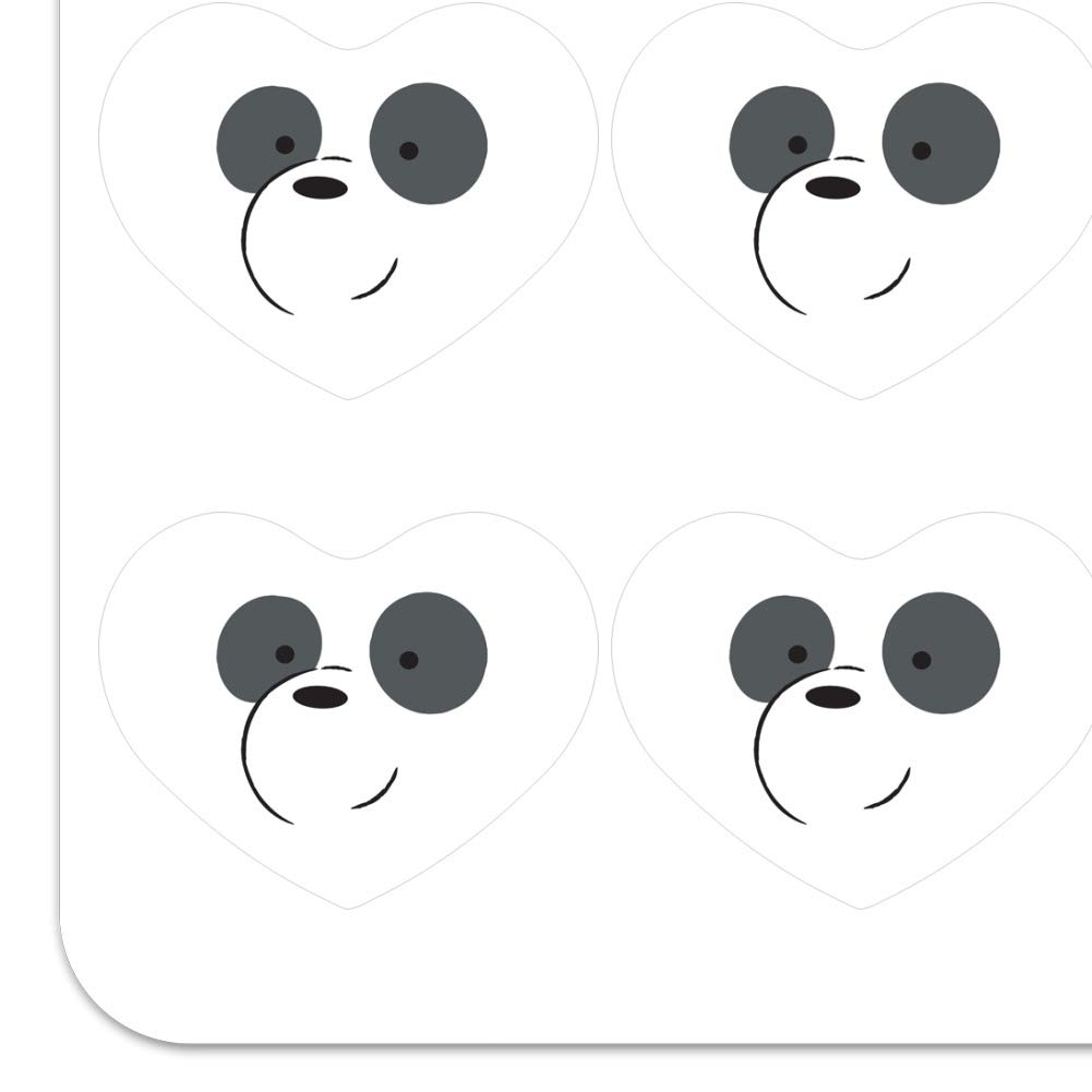 We Bare Bears Panda Heart Shaped Planner Stickers - Cute Cartoon Scrapbook Decals for Bullet Journals, Calendars, DIY Crafts & School Supplies (50-Piece Set) - Perfect for Scrapbooking, Gift Wrapping & Planner Decorations