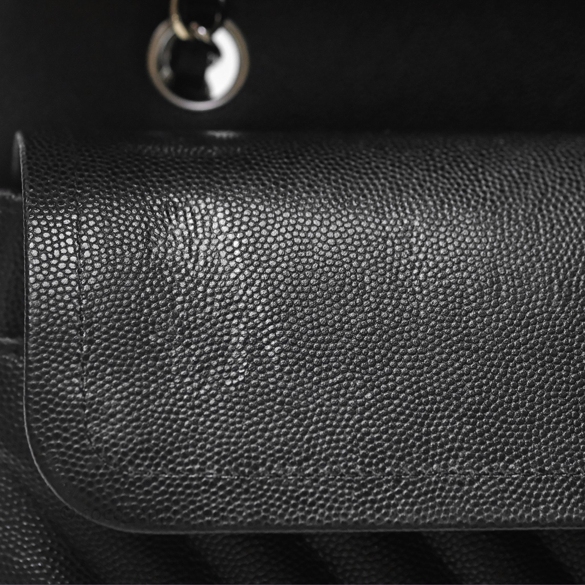 Chanel Classic M/L Medium Flap Chevron Black Caviar Silver Hardware Bag - Luxury Designer Handbag for Women, Perfect for Evening Events & Date Nights