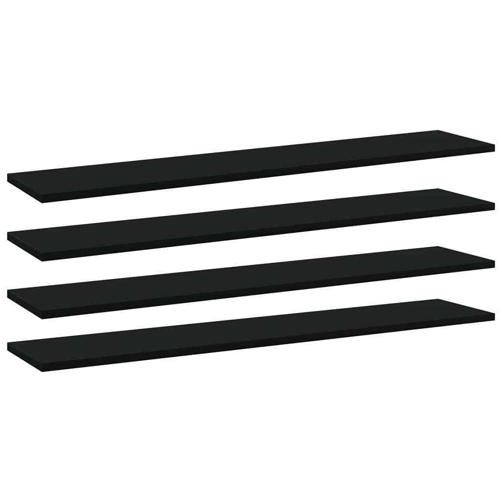 Floating Shelf Replacement Boards - 4 Pack Black Wall Shelves 39.4