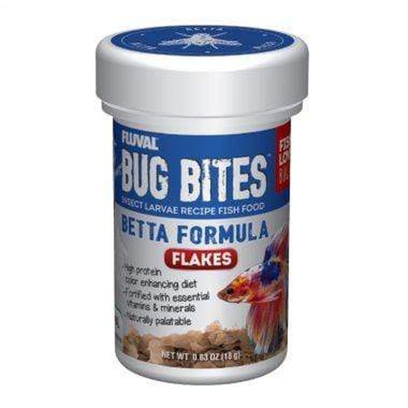 Fluval Bug Bites Betta Fish Food Flakes - 18g High Protein Natural Nutrition for Betta Fish - Perfect for Daily Feeding & Enhancing Fish Colors