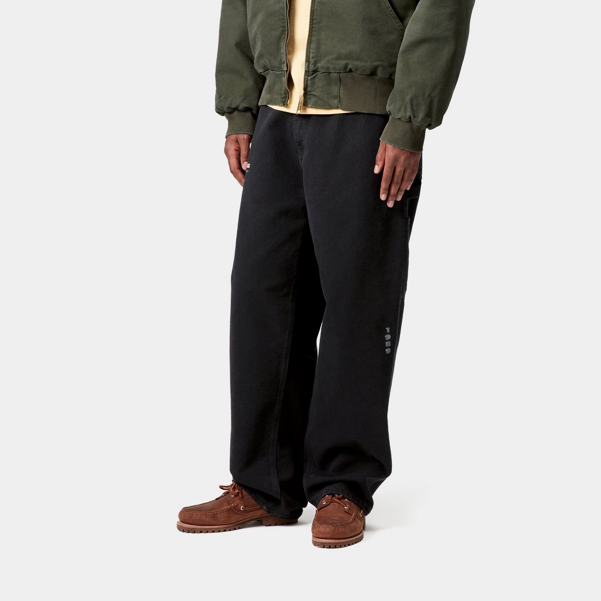 OG Single Knee Graphic Pants - Black Heavy Stone Wash Denim | Streetwear, Hip Hop Fashion & Urban Style for Men