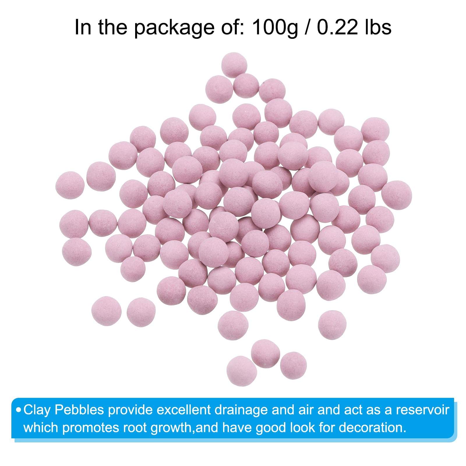MECCANIXITY 3-5mm Clay Pebbles - 0.22 Lbs Pink Hydroponic Growing Media for Indoor Plants, Orchids, Bonsai - Perfect for Hydroponics, Aquaponics, Vase Filler & Home Decor