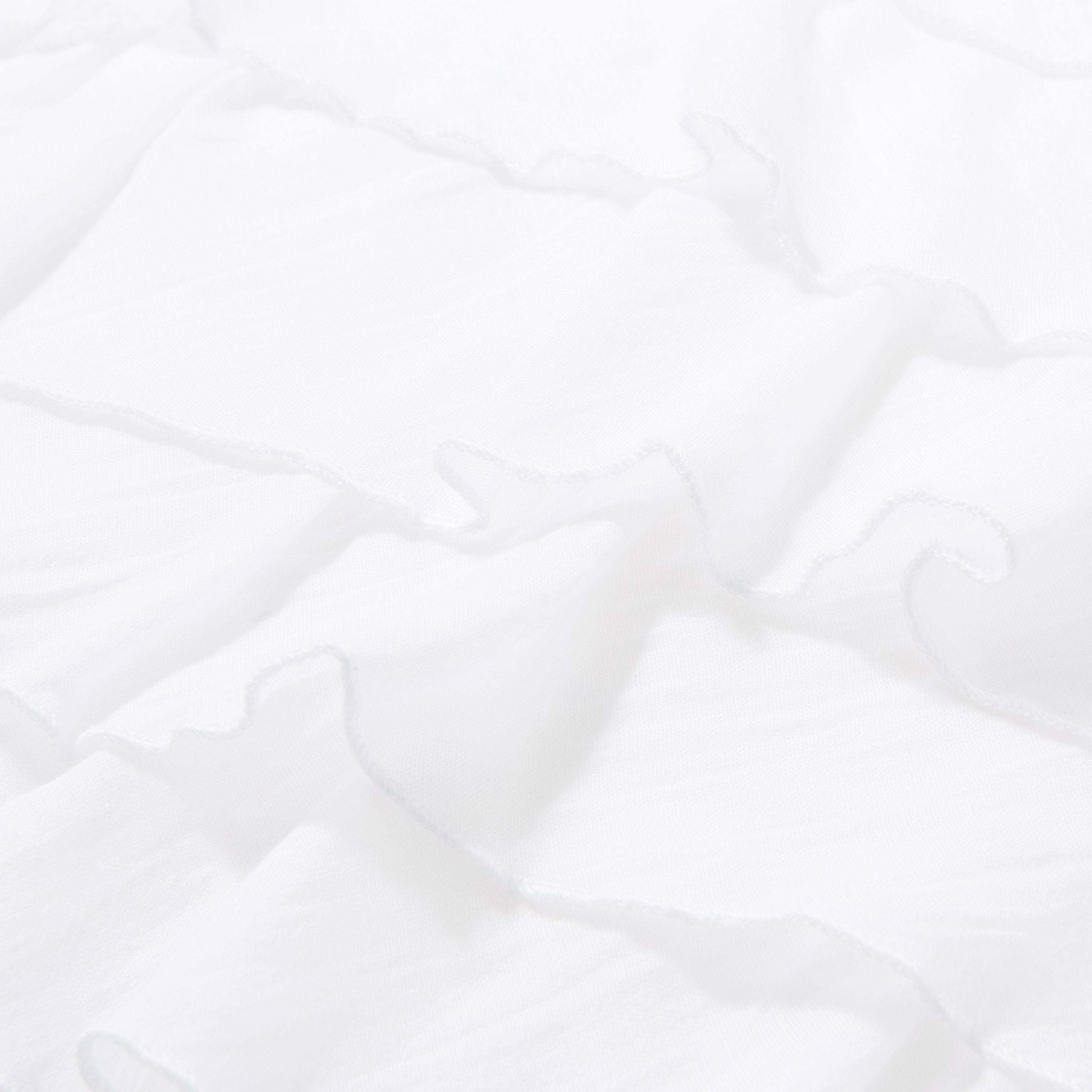 Elegant White Frill Cushion Cover 45x45cm - Soft & Stylish Home Decor for Living Room, Bedroom, and Sofa