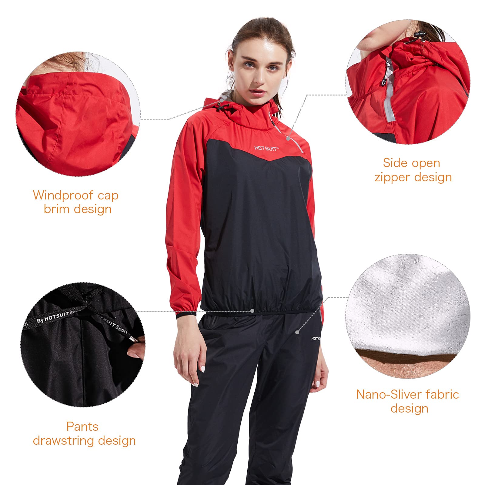HOTSUIT Women's Sauna Suit for Weight Loss - Sweat Workout Jacket for Boxing, Gym & Fitness Training | Perfect for Home Workouts, Running & Fat Burning Sessions