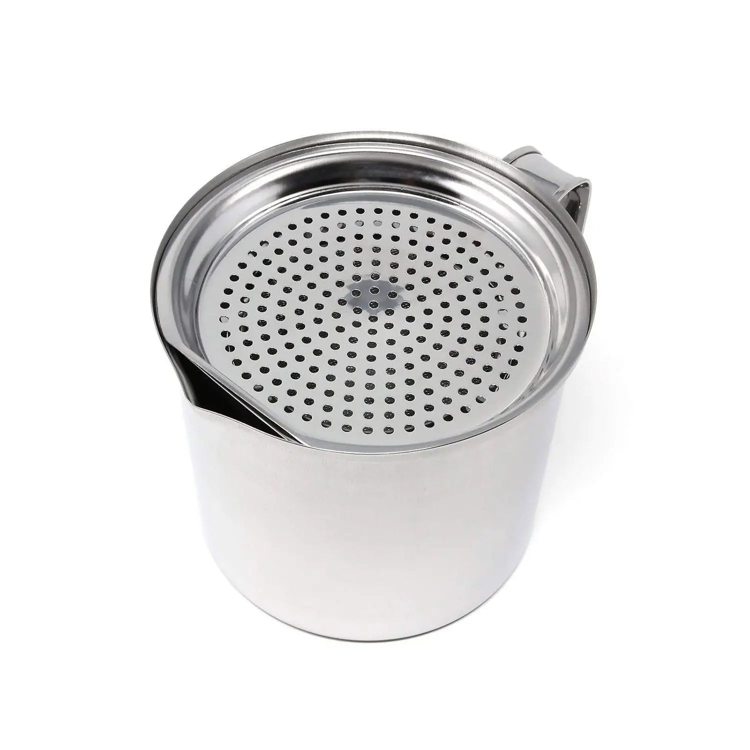 Ichibishi Premium Stainless Steel Oil Filter Pot - Professional Kitchen Strainer for Cooking Oil, Deep Fryer, and Salad Dressing - Perfect for Restaurants, Home Chefs & Food Prep