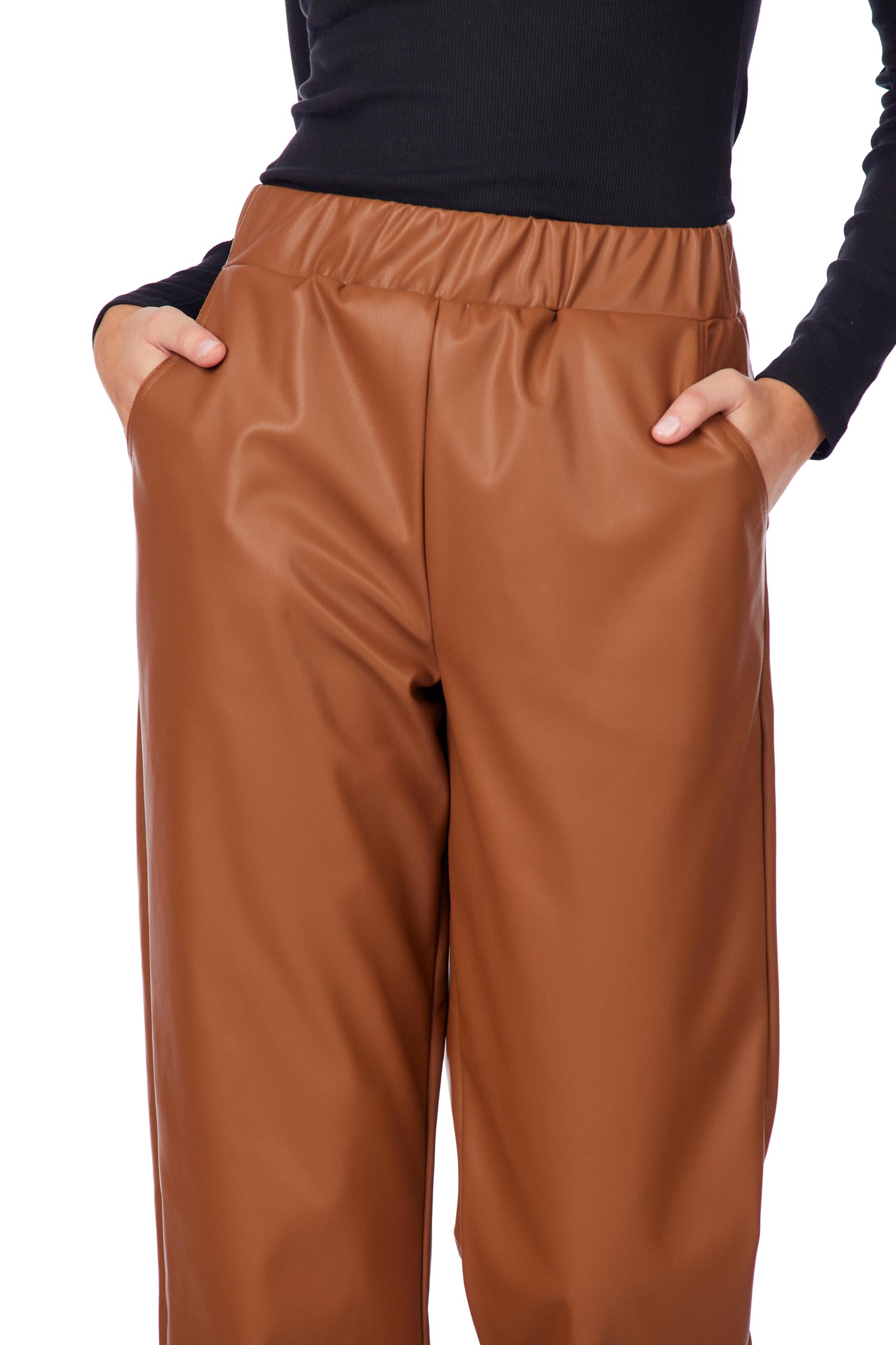 Mud Pie Women's Ballard Leather Pants - Stylish Faux Leather Leggings for Casual & Night Out | Perfect for Work, Date Night & Everyday Wear