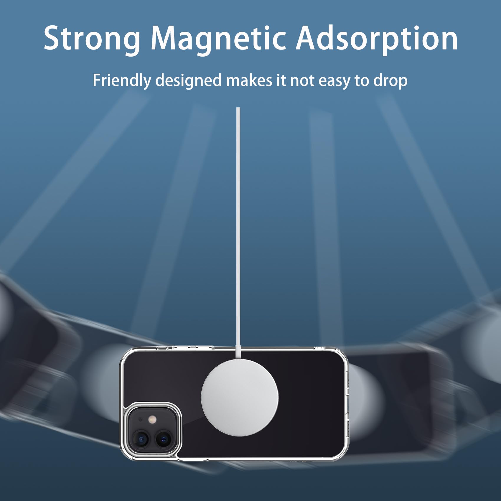 Magnetic Phone Case for iPhone 12/12 Pro - Slim Clear Protective Cover with MagSafe Wireless Charging | Anti-Scratch Shockproof Transparent Design | Perfect for Everyday Use, Travel & Wireless Charging