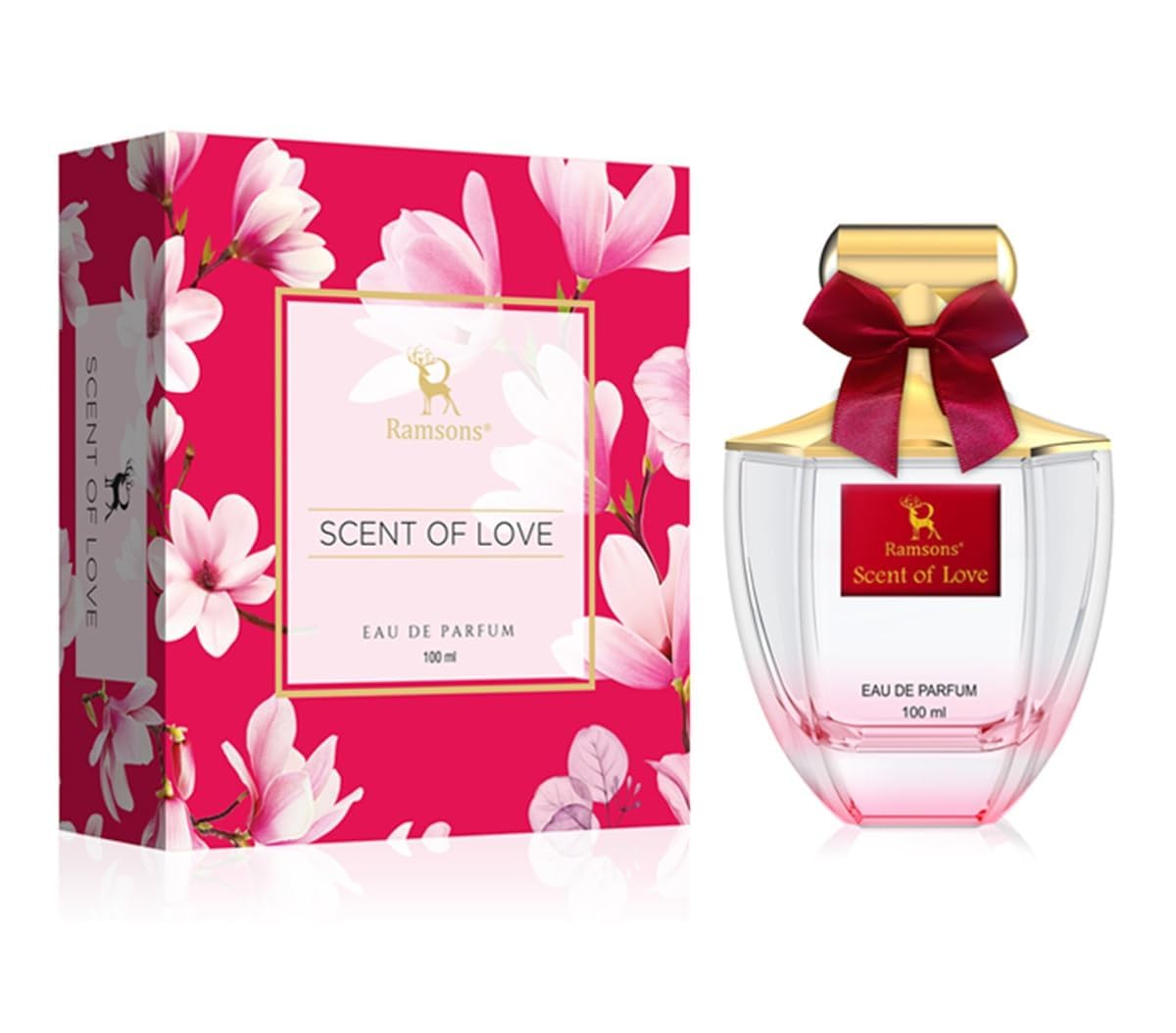 Ra'msons Scent of Love Eau De Parfum for Women - 100ml (3.38 Fl Oz) | Long Lasting Floral Fragrance Perfume | Luxury Gift for Her | Perfect for Date Night, Office & Special Occasions