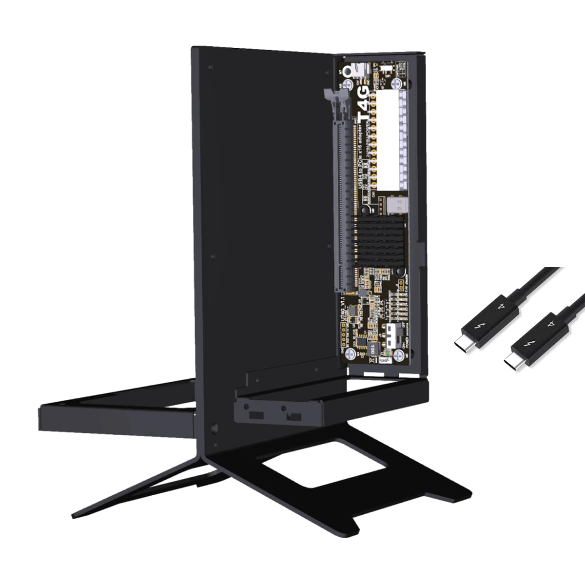 ADT-Link USB4 to PCIe x16 eGPU Adapter - Thunderbolt 3/4 Compatible External Graphics Card Enclosure for NUC, ITX, STX & Laptops (UT4G-BK8) - Perfect for Gaming, Video Editing & AI Workstations