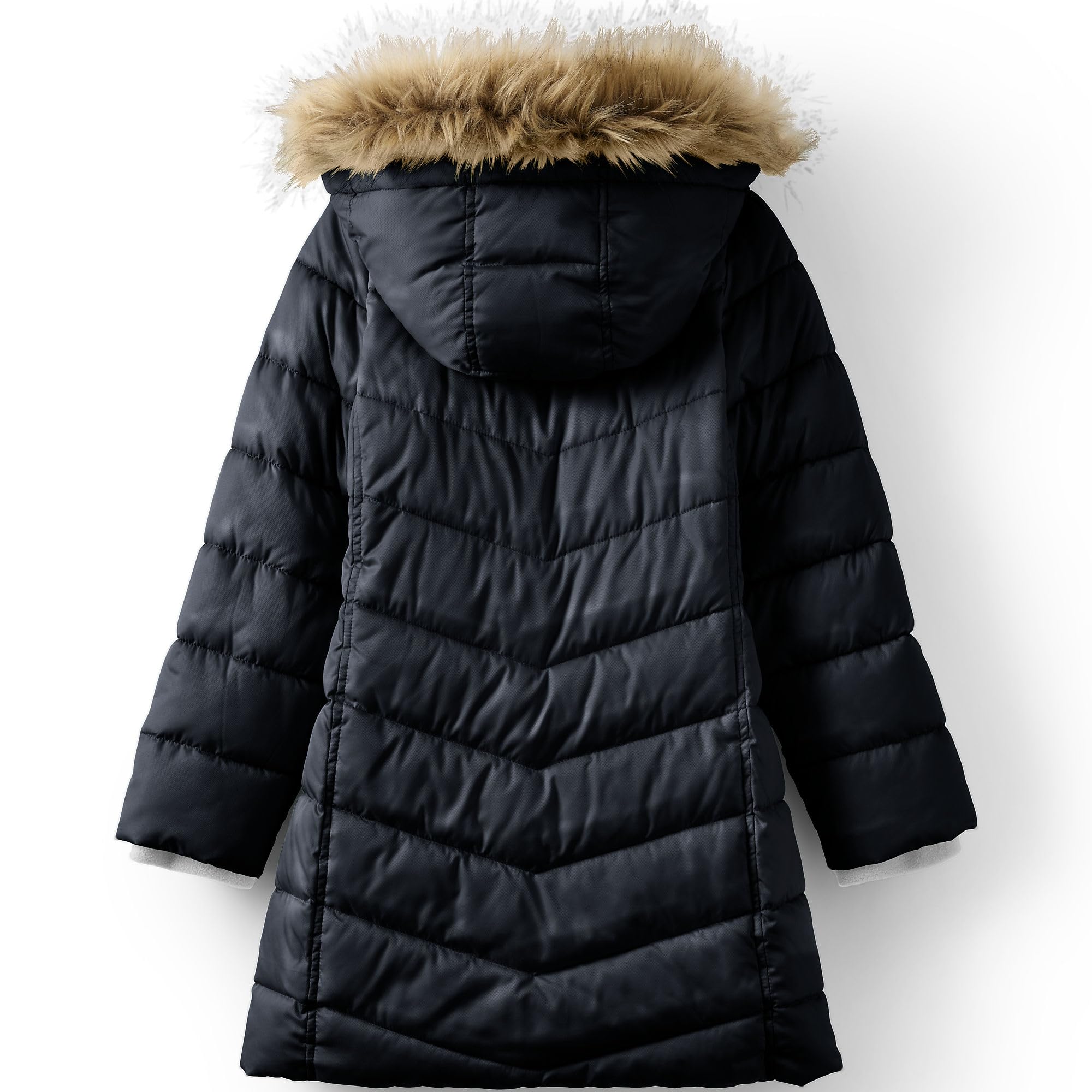 Lands' End Girls Fleece Lined Winter Coat - Warm Waterproof Jacket for Cold Weather - Perfect for School, Outdoor Play & Snow Days
