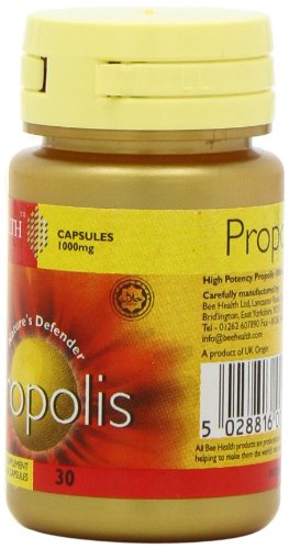 Bee Healthy Propolis 1000mg Capsules (30 Count) - Premium Immune Support Supplement for Daily Wellness & Natural Defense
