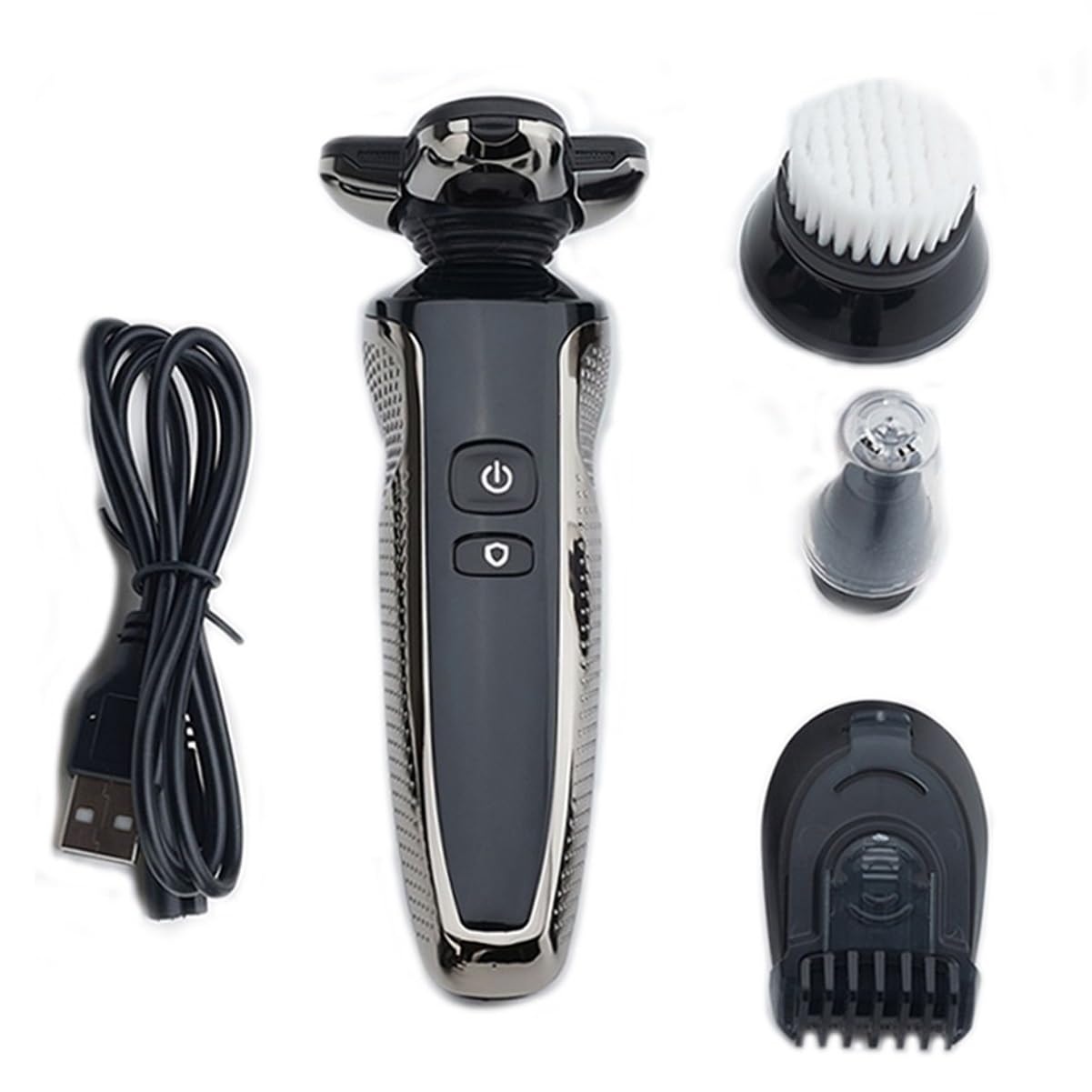 4-in-1 Electric Head Shaver for Bald Men - Rechargeable Wet/Dry Waterproof Shaving Machine with Fast Charging - Perfect for Travel, Gym & Daily Grooming