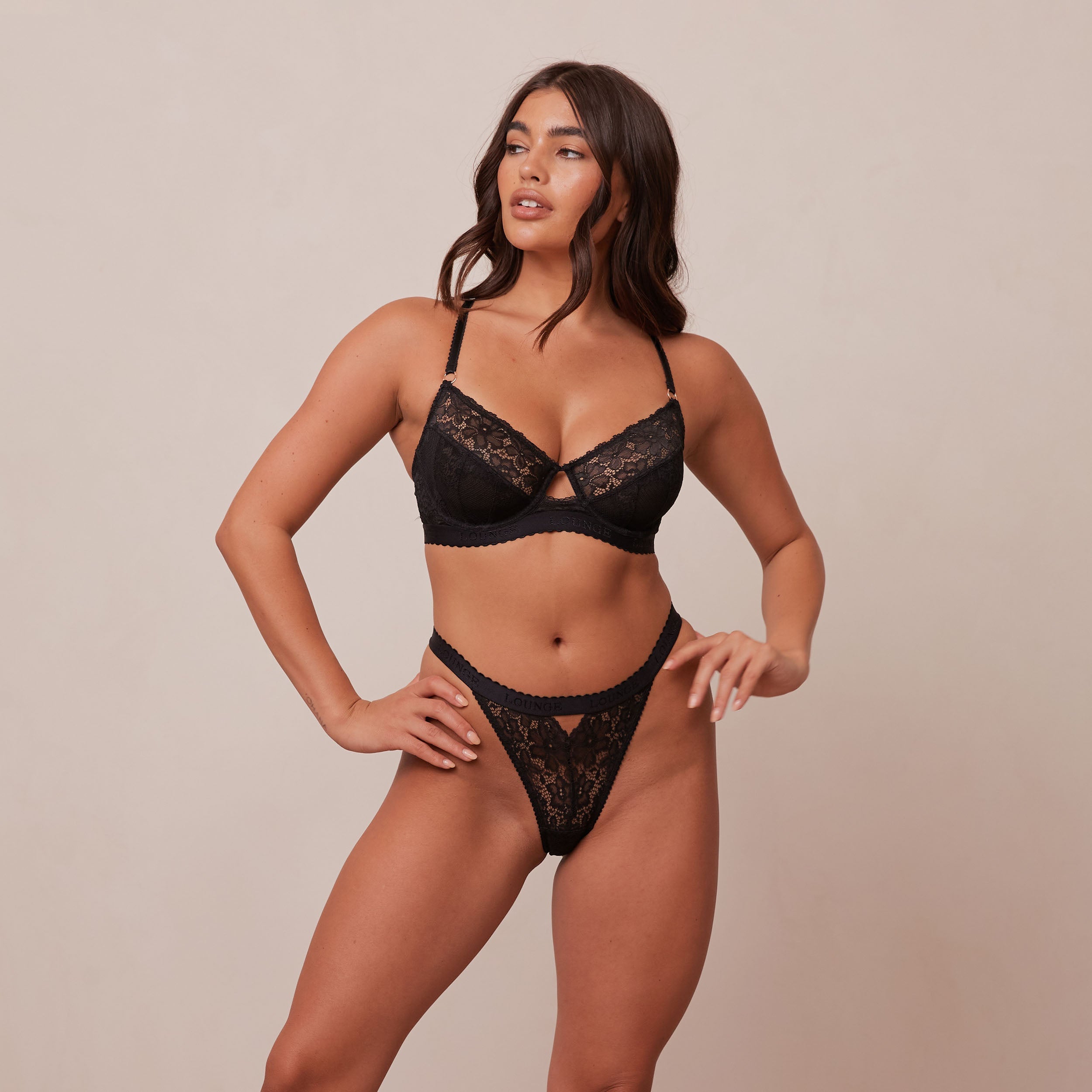 Flair Balcony Bra - Black Lace Underwire Bra for Women | Comfortable & Sexy Everyday Wear | Perfect for Date Nights & Special Occasions
