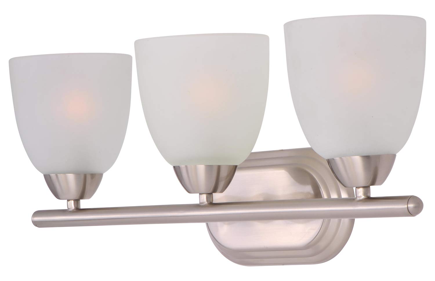 Axis 3-Light Bathroom Vanity with Clear Glass Shades - Modern LED Lighting Fixture for Bathroom Mirror, Perfect for Master Bath, Powder Room & Guest Bath Decor