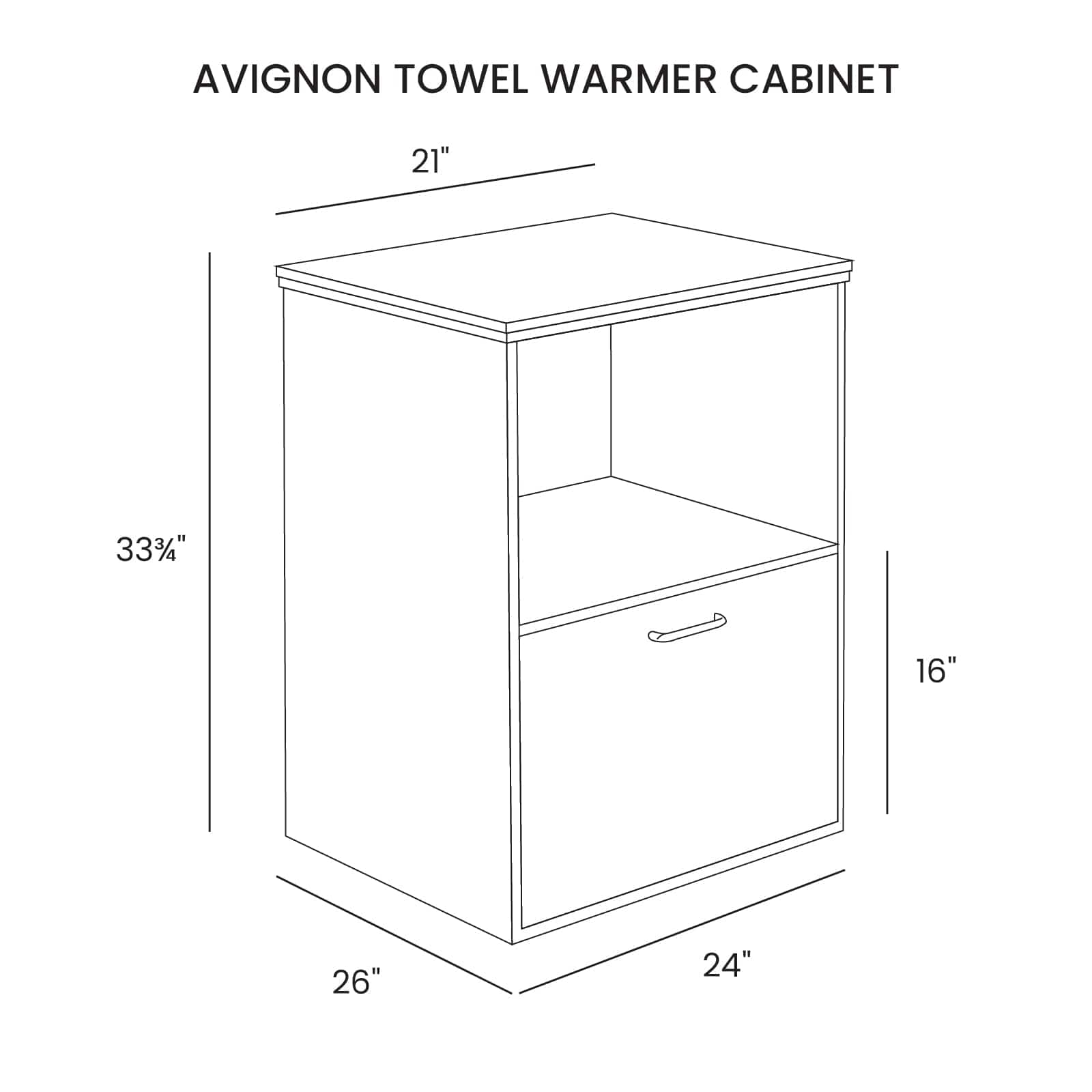 Premium AVIGNON Heated Towel Warmer Cabinet - Fast Warming, Energy Efficient for Bathroom, Spa & Luxury Home Use