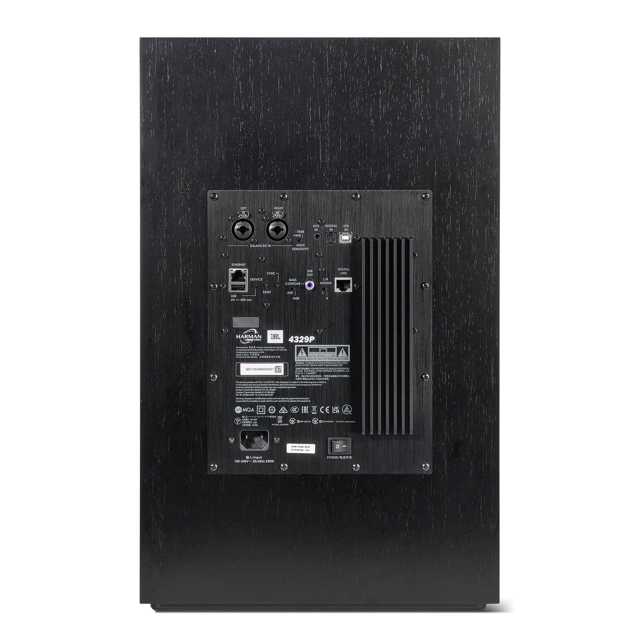 JBL 4329P Studio Monitor Powered Loudspeaker System (Pair) - Professional Studio & Home Audio Speakers for Music Production, DJing & Hi-Fi Listening