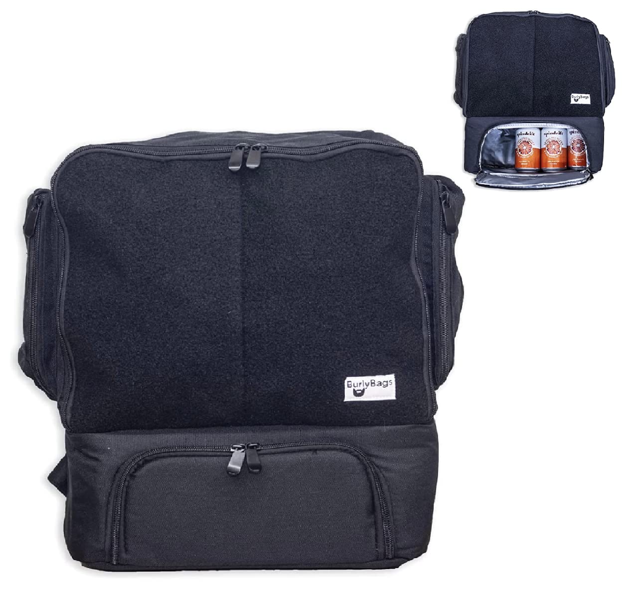 Burly Bags Premium Cornhole Backpack with Built-in Cooler & Reinforced Straps - Holds 16-24 Bags & 10 Cans (12oz) - Durable Outdoor Game Carrier for Tailgating, Beach Parties & Backyard BBQs