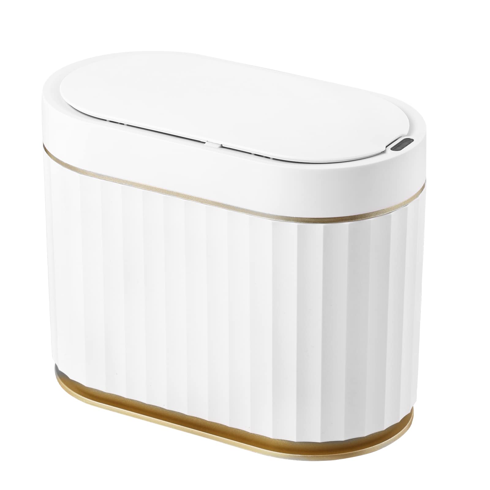 ELPHECO 1.3 Gallon Mini Automatic Trash Can with Motion Sensor Lid - Small Desktop Waste Basket for Bathroom, Office, Bedroom & Coffee Bar | Compact Countertop Garbage Bin for Home, Commercial Use & Small Spaces