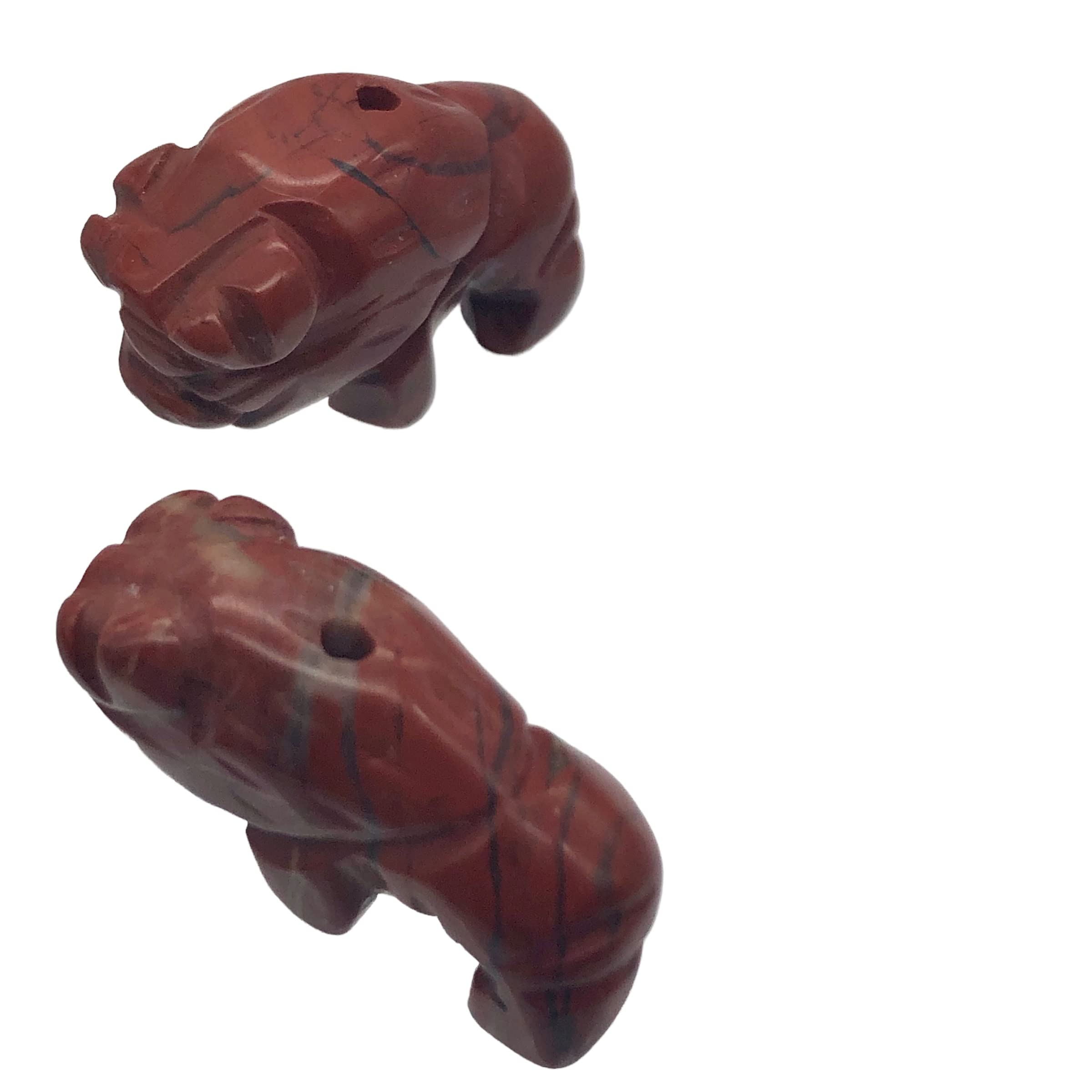 Brecciated Jasper Carved Bison Buffalo Pendant - Natural Stone Bead for Jewelry Making - Handmade Gemstone Charm for Necklaces, Bracelets & DIY Crafts - Perfect for Spiritual Healing & Boho Style Accessories