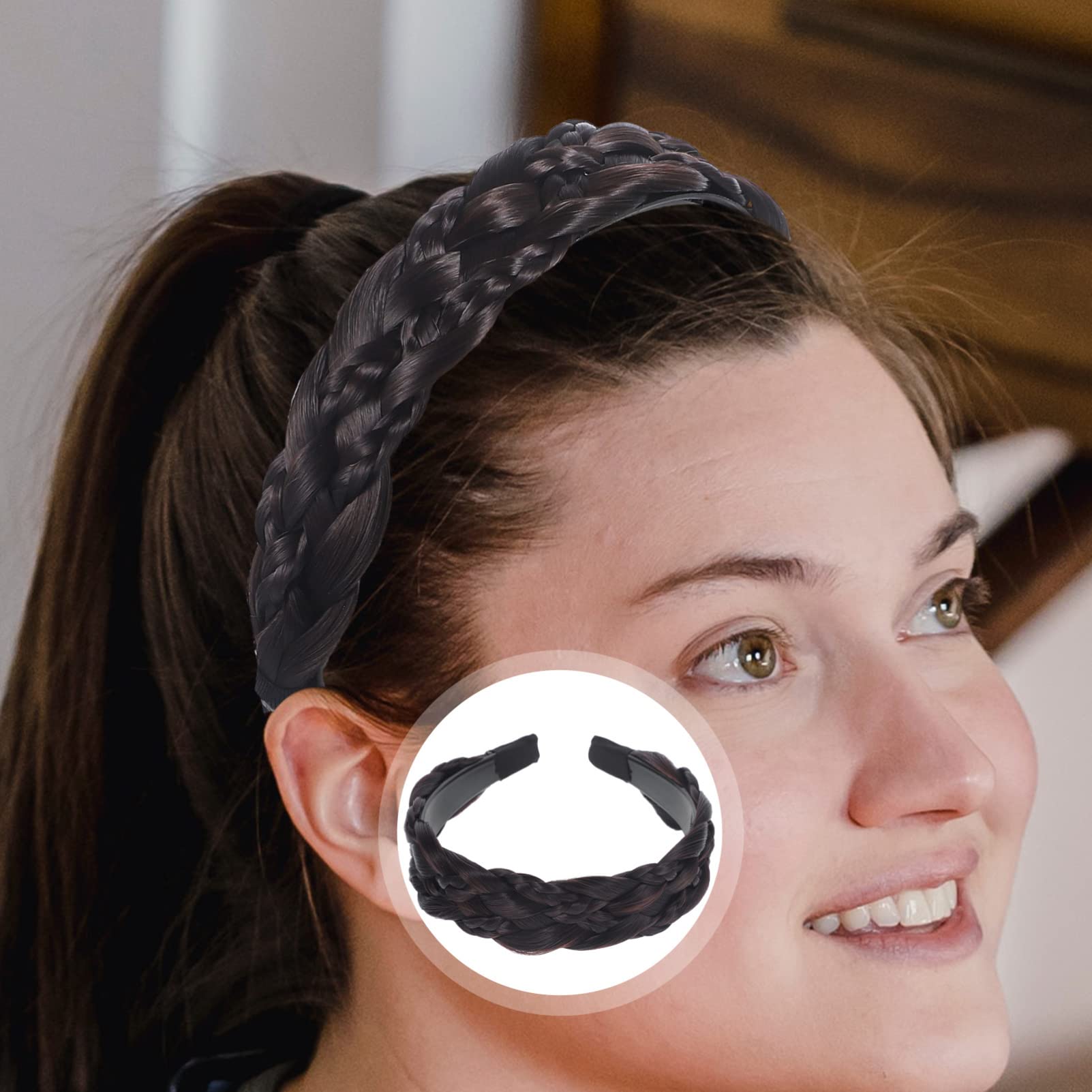 Beaupretty Braided Hair Band for Women & Girls - Non-Padded Plaited Headband with Teeth for Secure Hold | Perfect for Workouts, Yoga, and Everyday Styling
