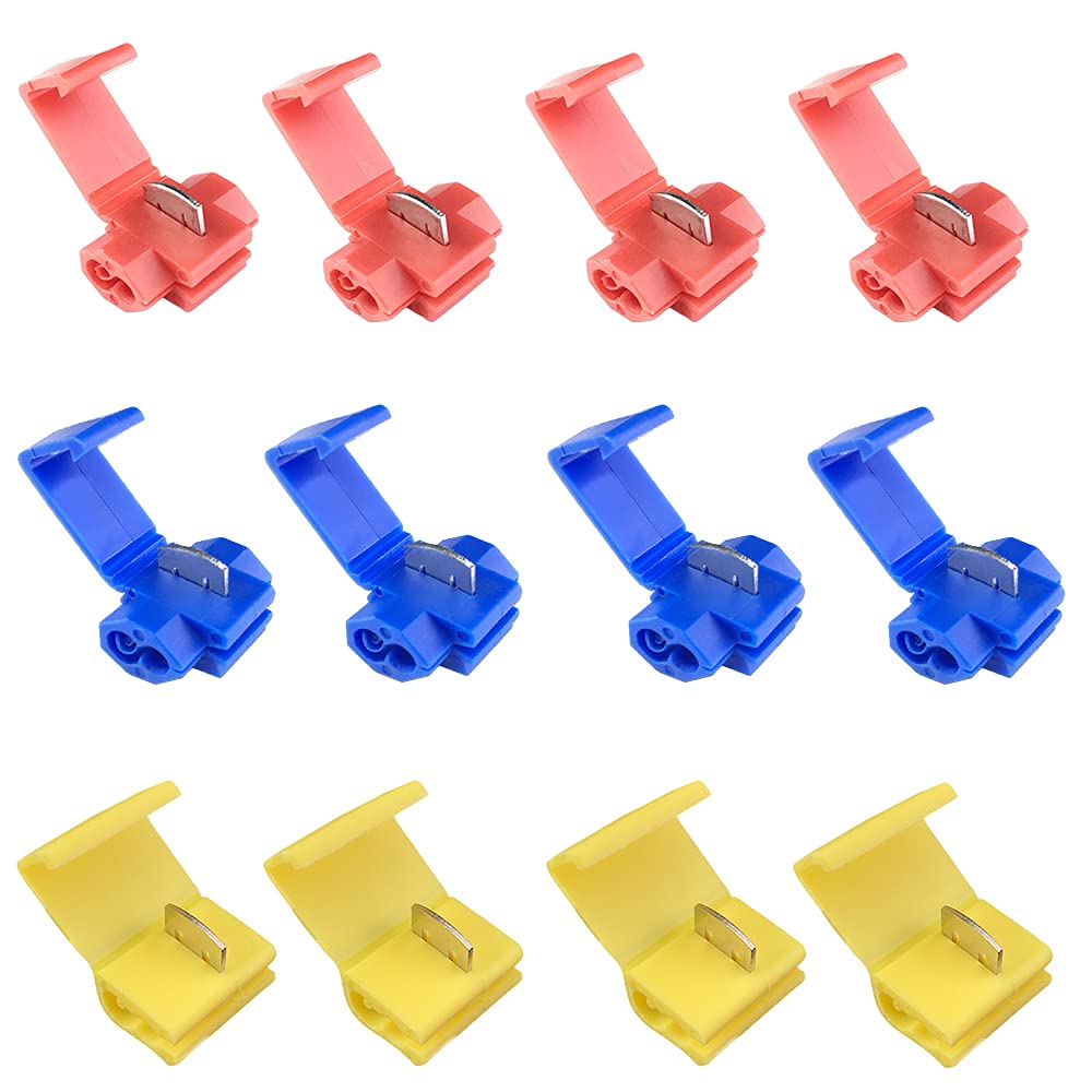 100PCS Solderless Quick Splice Wire Terminal Connectors - Electrical Branch Connectors for Automotive, Home & DIY Projects (SNJ2) - Perfect for Wiring Repairs, Circuit Extensions & Electrical Connections