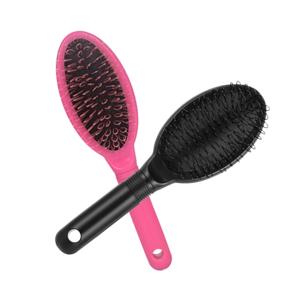 2 Pcs Loop Wig Brush & Hair Extension Detangler - Gentle Brush for Fragile Wigs, Hairpieces & Extensions | Perfect for Daily Styling, Salon Use & Travel Accessories