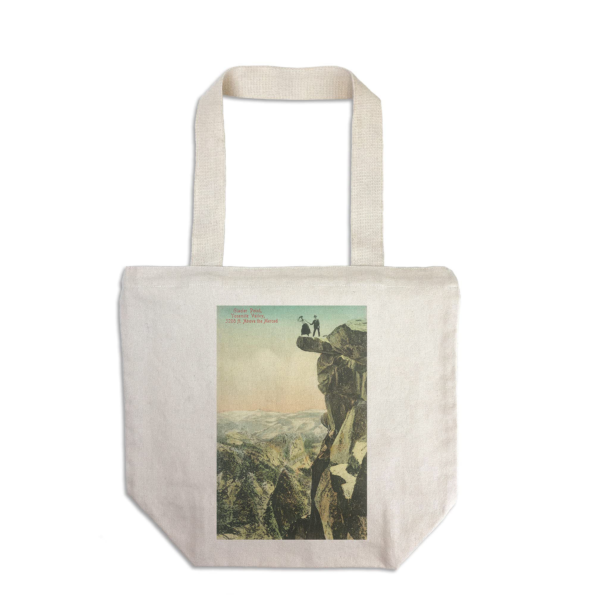 Lantern Press Yosemite National Park Tote Bag - 100% Cotton Canvas Reusable Shopping Bag with Glacier Point Valley View - Perfect for Groceries, Beach Trips & Eco-Friendly Shopping