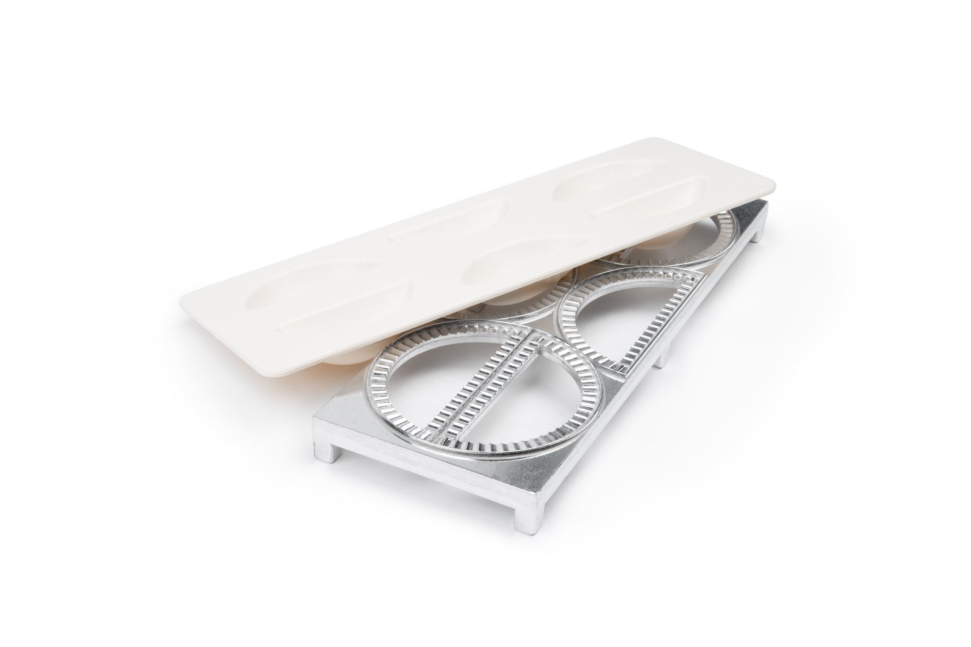 Fox Run Pierogi Maker - 4 x 10.5 x 1 Inches Stainless Steel Dumpling Press - Perfect for Making Homemade Polish Dumplings, Potstickers & Empanadas