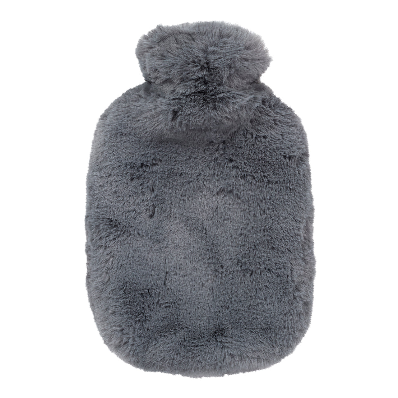 2 Liter Fashy Hot Water Bottle with Ocean Grey Extra Soft Plush Cover - Warm & Cozy for Winter Nights, Period Pain Relief, and Bedtime Comfort