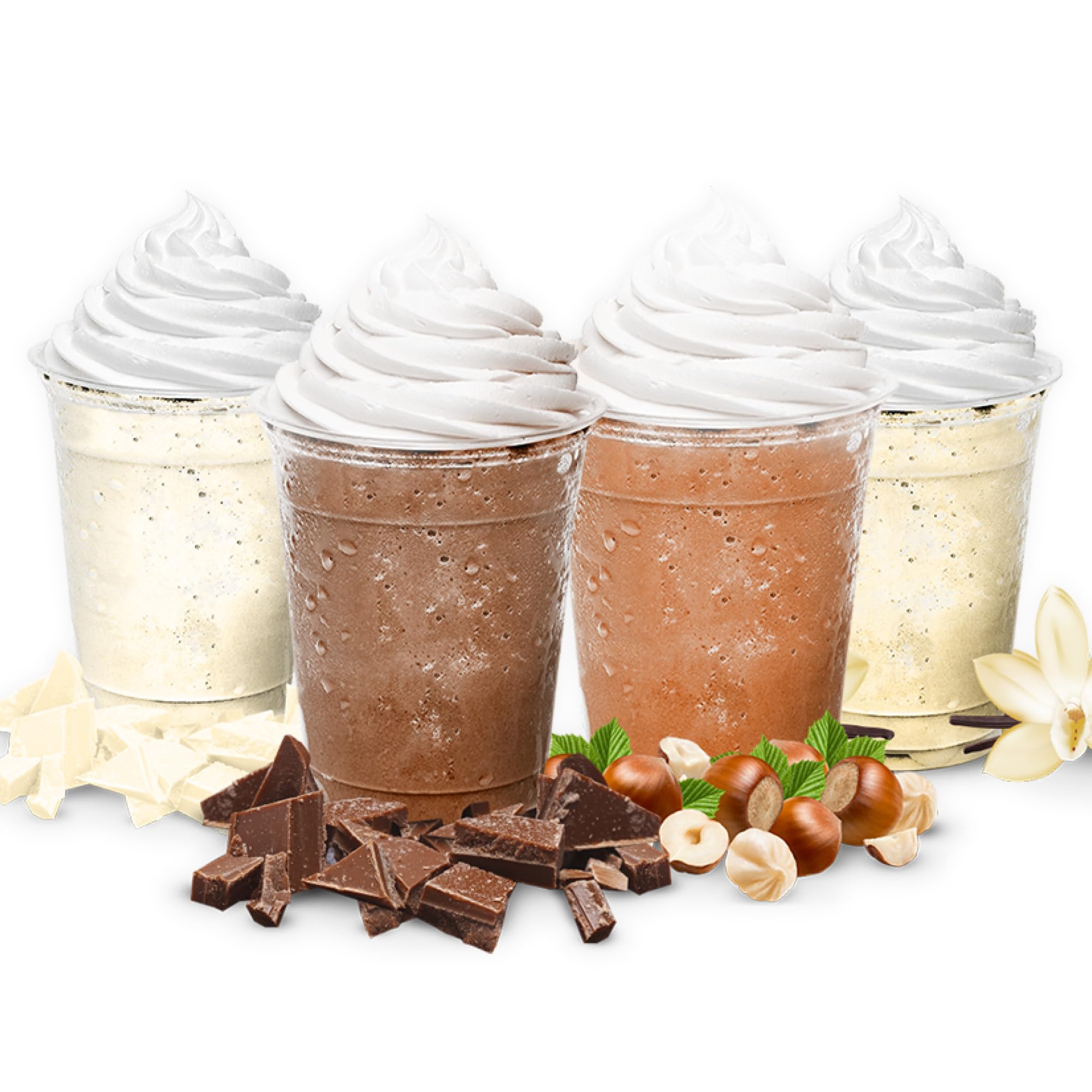 Gosh That's Good! Sugar Free Amaze-O-Mix Vanilla Blender Base Powder - Low Calorie, Low Carb, Lactose Free for Smoothies & Ice Blended Drinks (4 Pack, 2 lb Bags) - Perfect for Keto Diet, Weight Loss & Healthy Breakfast