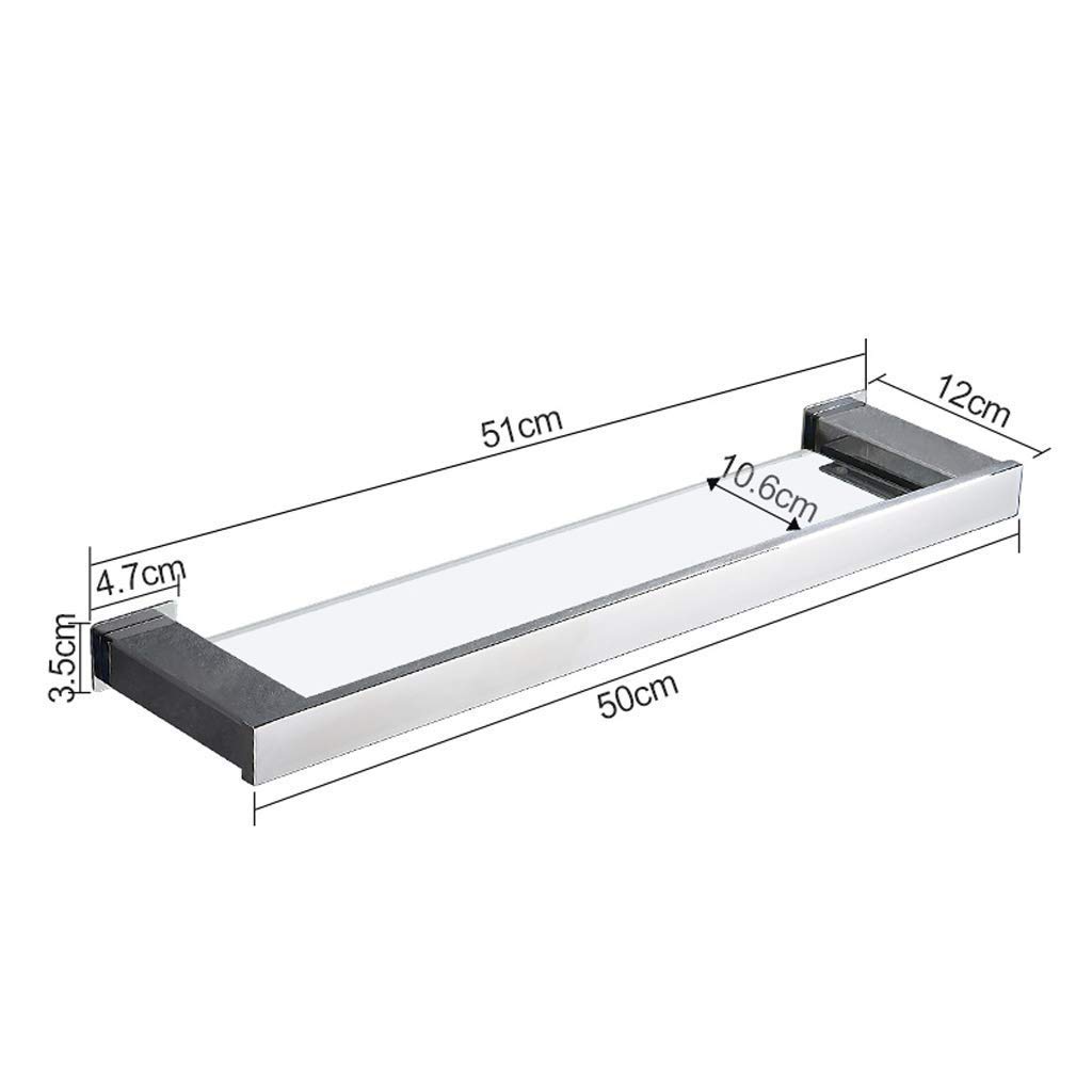 Stainless Steel Bathroom Shelf with Glass Storage - Wall Mounted Mirror Front Cosmetic Organizer & Dressing Table Tray - Perfect for Makeup Storage, Bathroom Organization and Vanity Decor