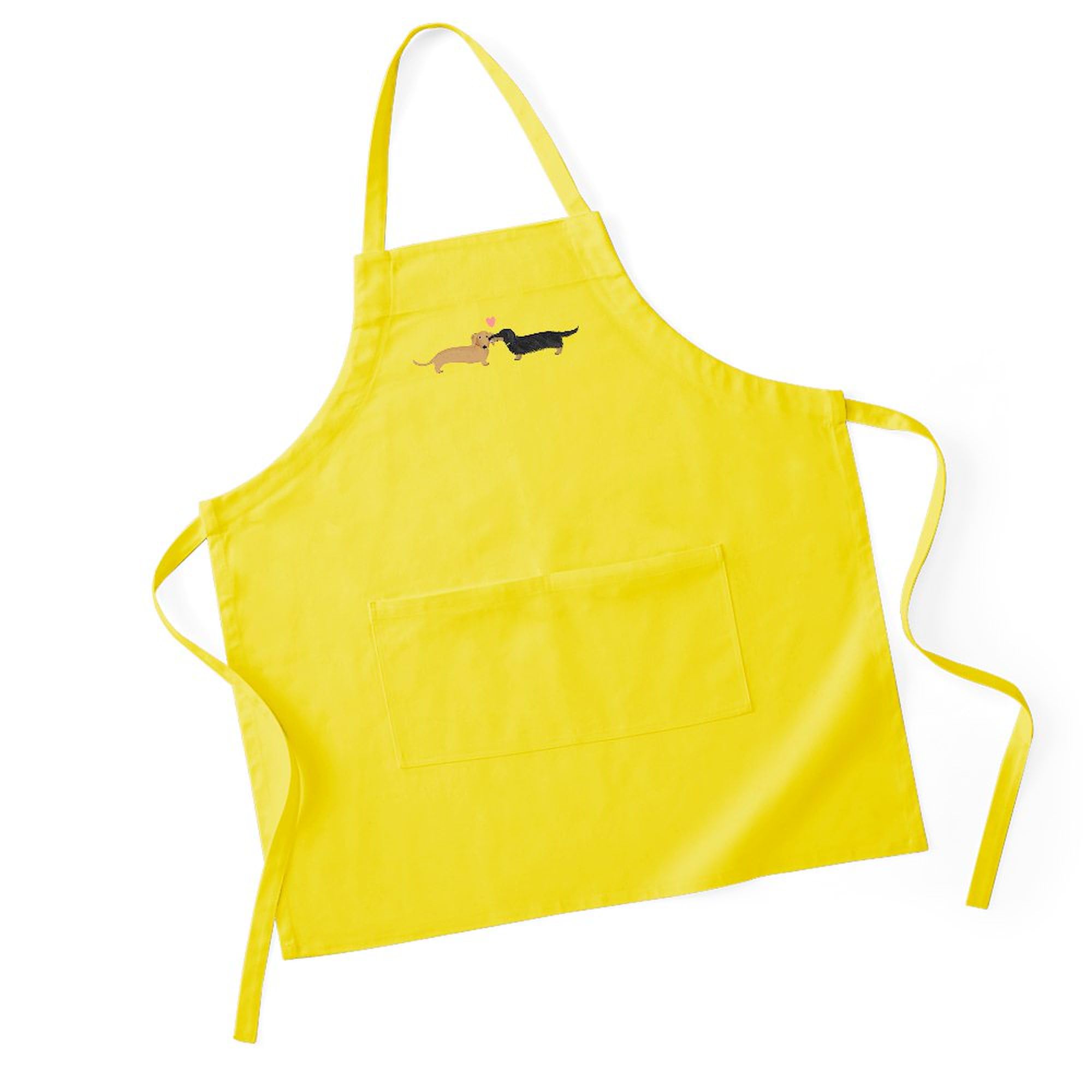 Dachshund Smooch Kitchen Apron with Pockets - Adjustable Grilling & Baking Apron for Cooking, BBQ, Baking - Perfect for Home Chefs & Dog Lovers