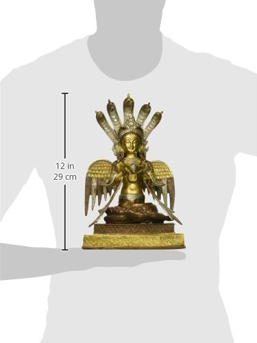 Naga-Kanya (The Snake Woman) - Handcrafted Brass Sculpture for Home Decor, Spiritual Altar & Yoga Studio | Unique Hindu Artwork for Meditation & Cultural Display