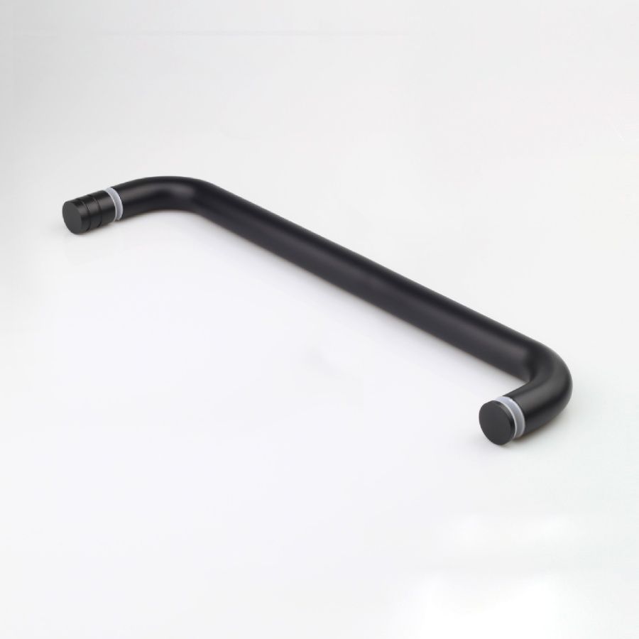 Stainless Steel Shower Door Handle with Towel Rail - 500mm Bathroom Accessory for Modern Home & Spa Use