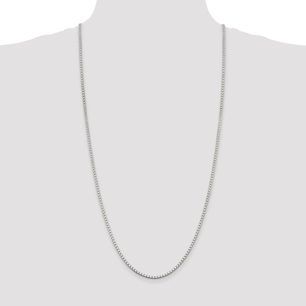 925 Sterling Silver 2.5mm Box Chain Necklace with Lobster Clasp - Durable & Hypoallergenic Jewelry for Women & Men - Perfect for Everyday Wear, Gifts & Special Occasions