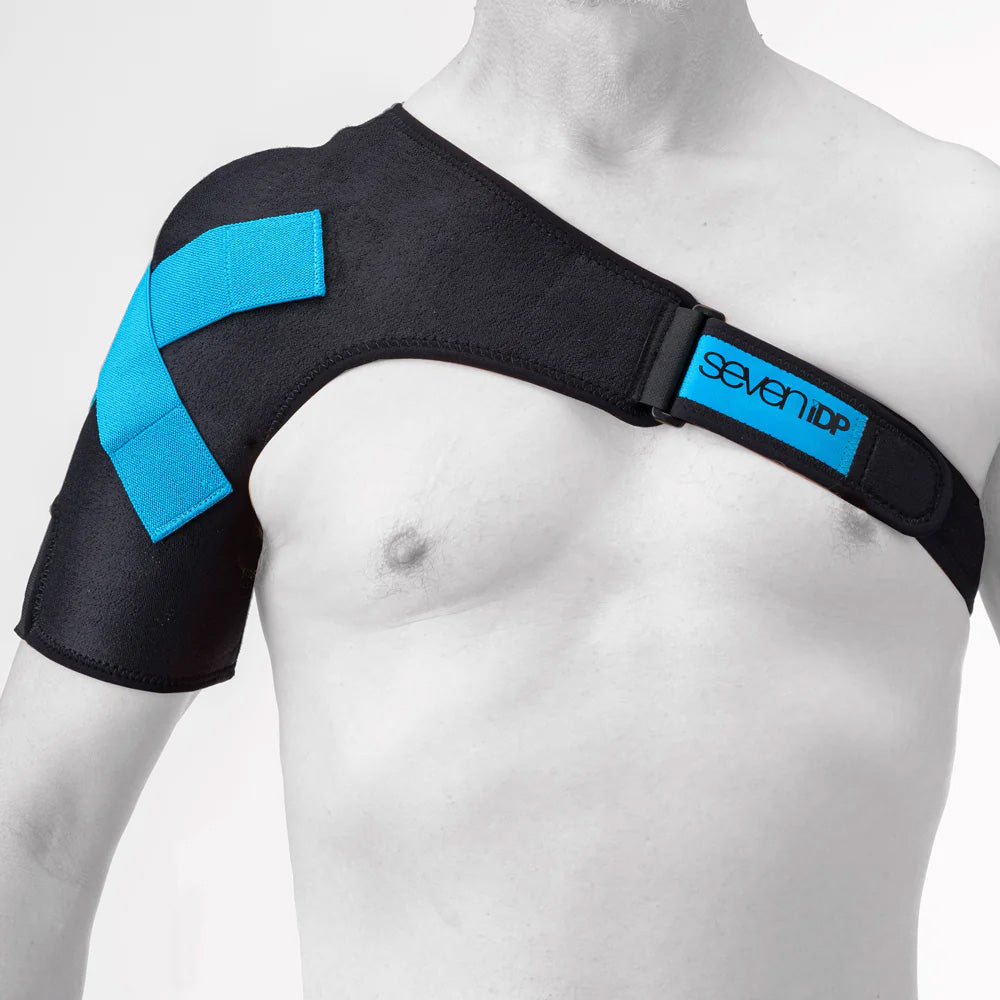 7iDP Control Left Shoulder Support Brace - Small Size, Black - Ideal for Sports Injury Recovery & Post-Surgery Support