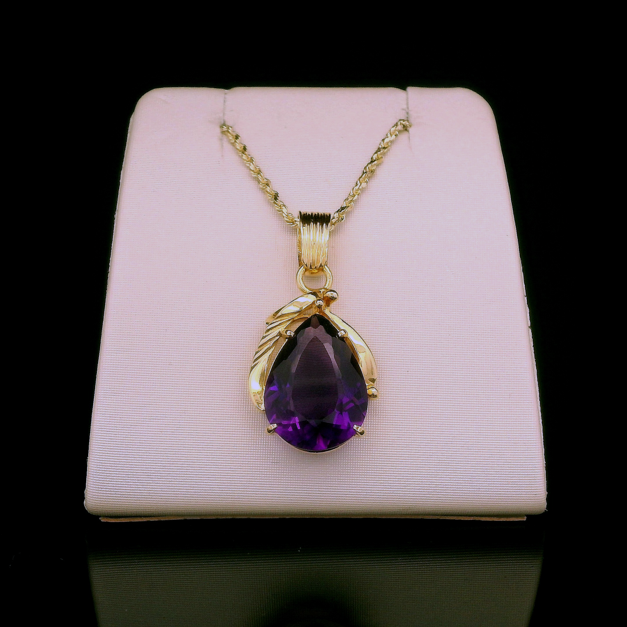 Pear Amethyst Pendant Necklace - Natural Gemstone Jewelry for Women - Perfect for Everyday Wear & Special Occasions