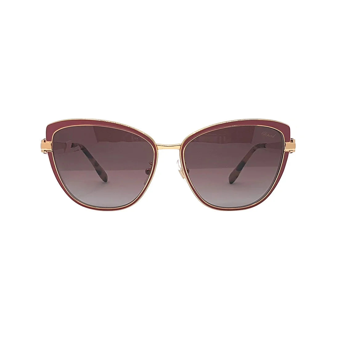 Chopard SCHC16S 57 8MZP Women's Pink Gold Gradient Grape Polarized Sunglasses - Luxury Fashion Accessory for Beach, Driving & Outdoor Activities
