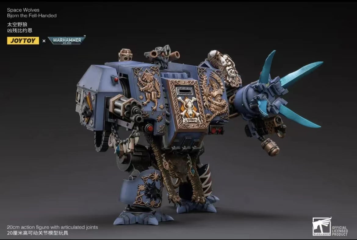 JOYTOY 1/18 Scale Warhammer 40K Space Wolves Bjorn the Fell-Handed Action Figure - Reissue Version - Collectible Model for Display & Wargaming Scenes