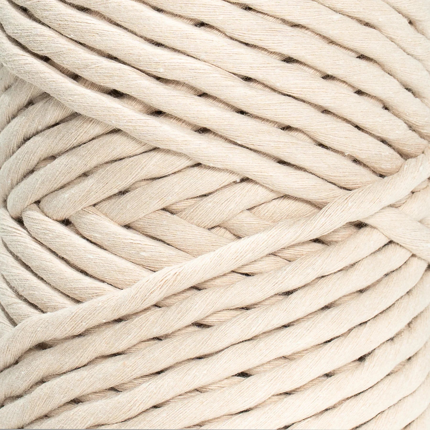 JUMBO SOFT COTTON CORD - 8MM Zero Waste Eco-Friendly Craft Rope - Single Strand Sample for Macrame, DIY Projects & Sustainable Home Decor