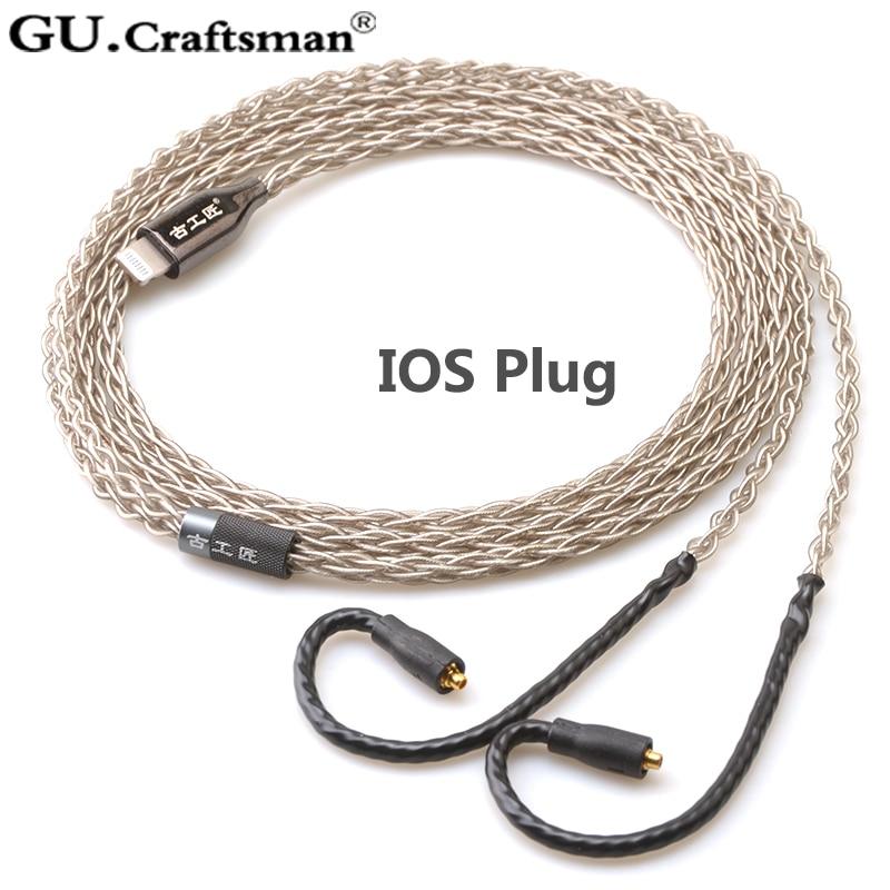GUCraftsman 6N Silver Upgrade Cable for Westone W/UM/AM Series Headphones - High-Quality Audio Replacement for Audiophiles & Musicians