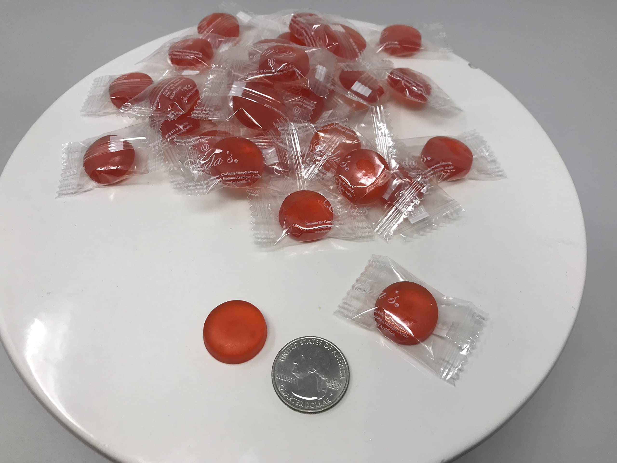 Sugar Free Orange Hard Candy - 1 Pound Bag | Delicious & Healthy Low-Calorie Treat for Diabetics, Keto Diet & Weight Loss | Perfect for Office Snacks, Party Favors & Travel