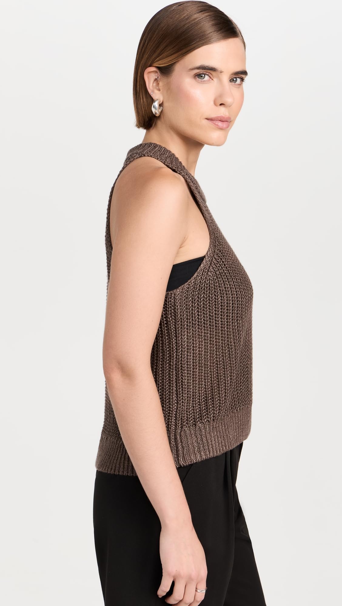 Women's Ori Racer Linen Tank Top - Breathable Summer Linen Blouse for Casual Wear, Beach Outfits & Vacation Essentials