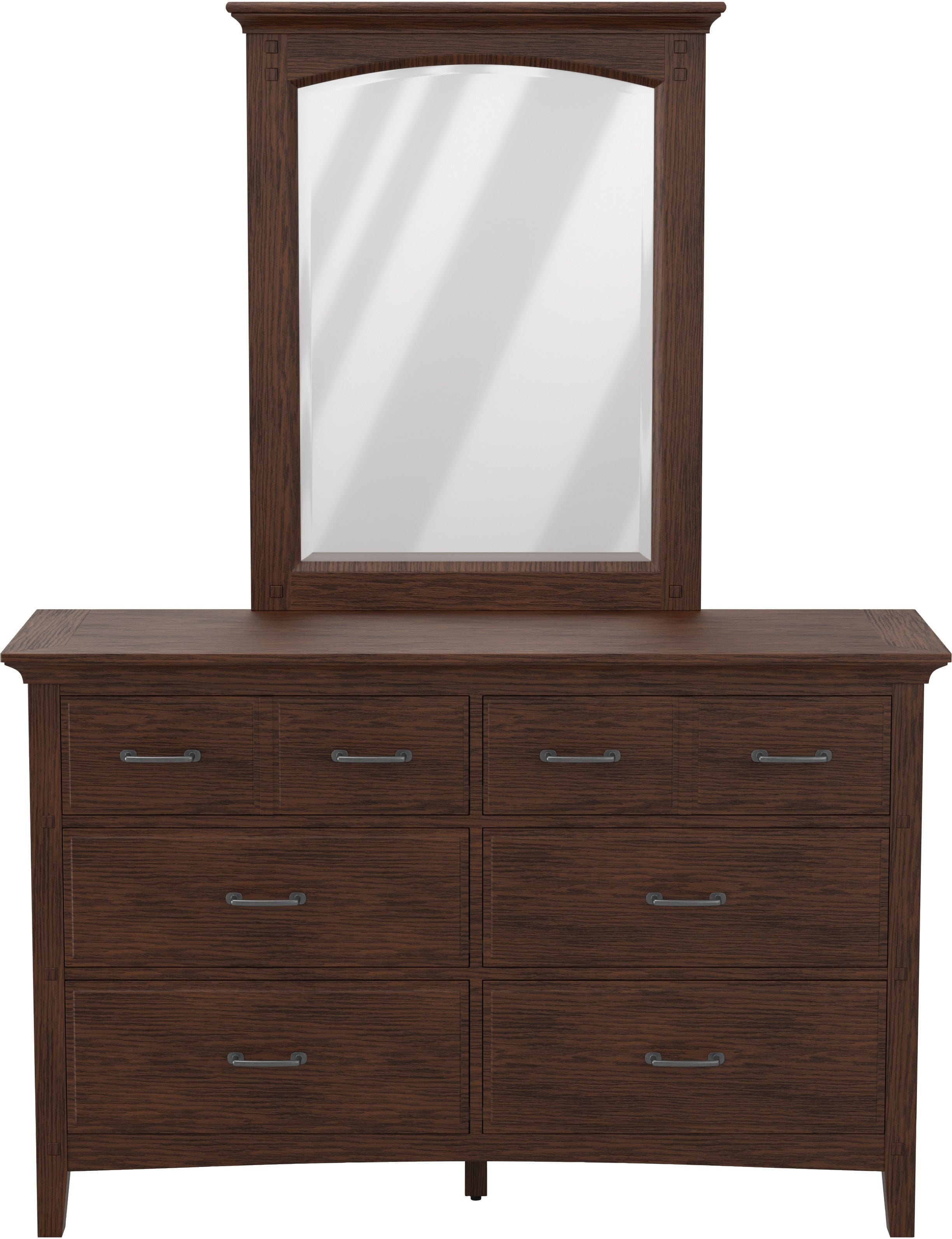 Modern Mission Dresser with Mirror - Office Star BP 4201 0203K - Stylish Storage Solution for Bedroom, Office or Dorm Room Organization