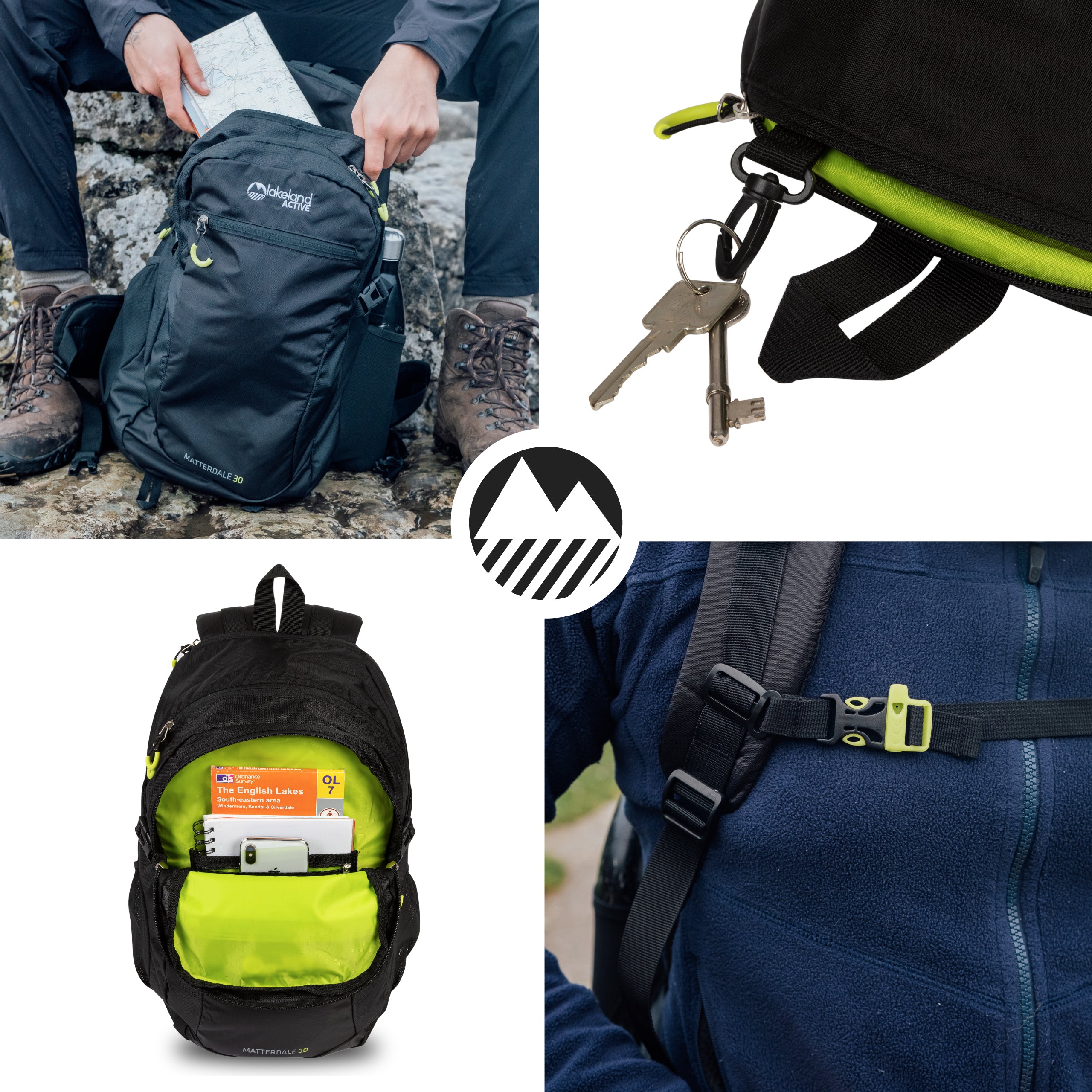 Lightweight 30L Hiking Backpack - Waterproof Daypack for Outdoor Camping, Travel & School - Durable Matterdale Backpack for Men & Women