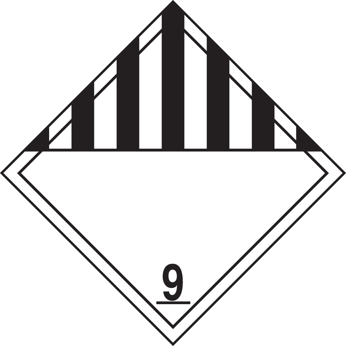 Accuform MPL901CT100 Hazard Class 9 DOT Placard - 10.75