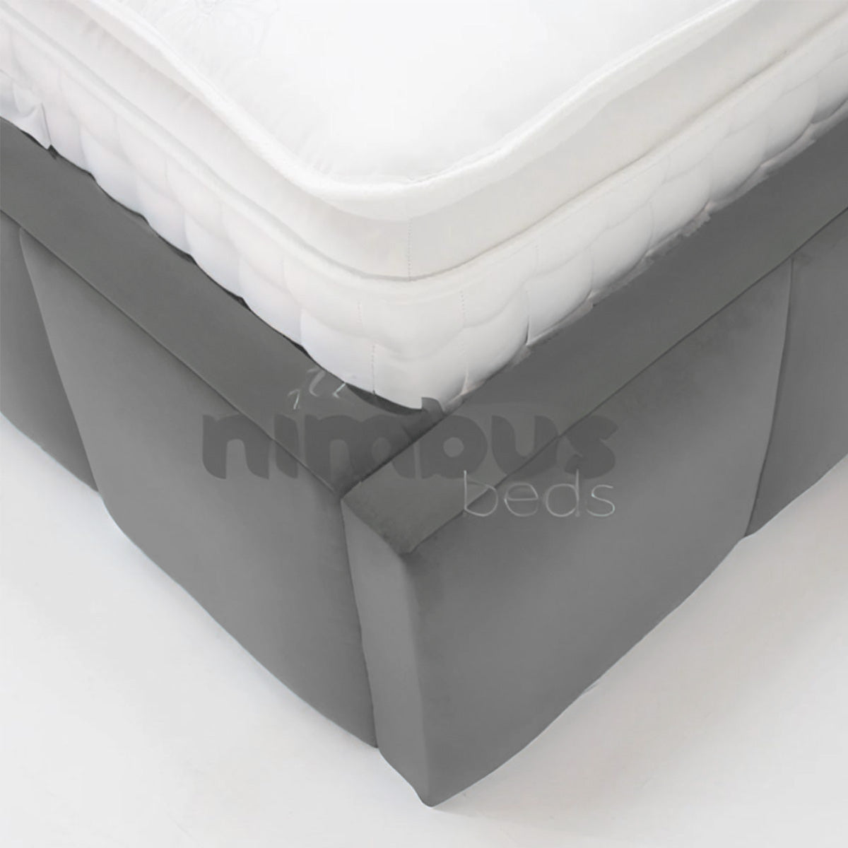 4-Panel Square Bed Frame - Queen Size, Sturdy Wooden Platform Bed with Headboard - Perfect for Modern Bedrooms, Guest Rooms & Dormitories
