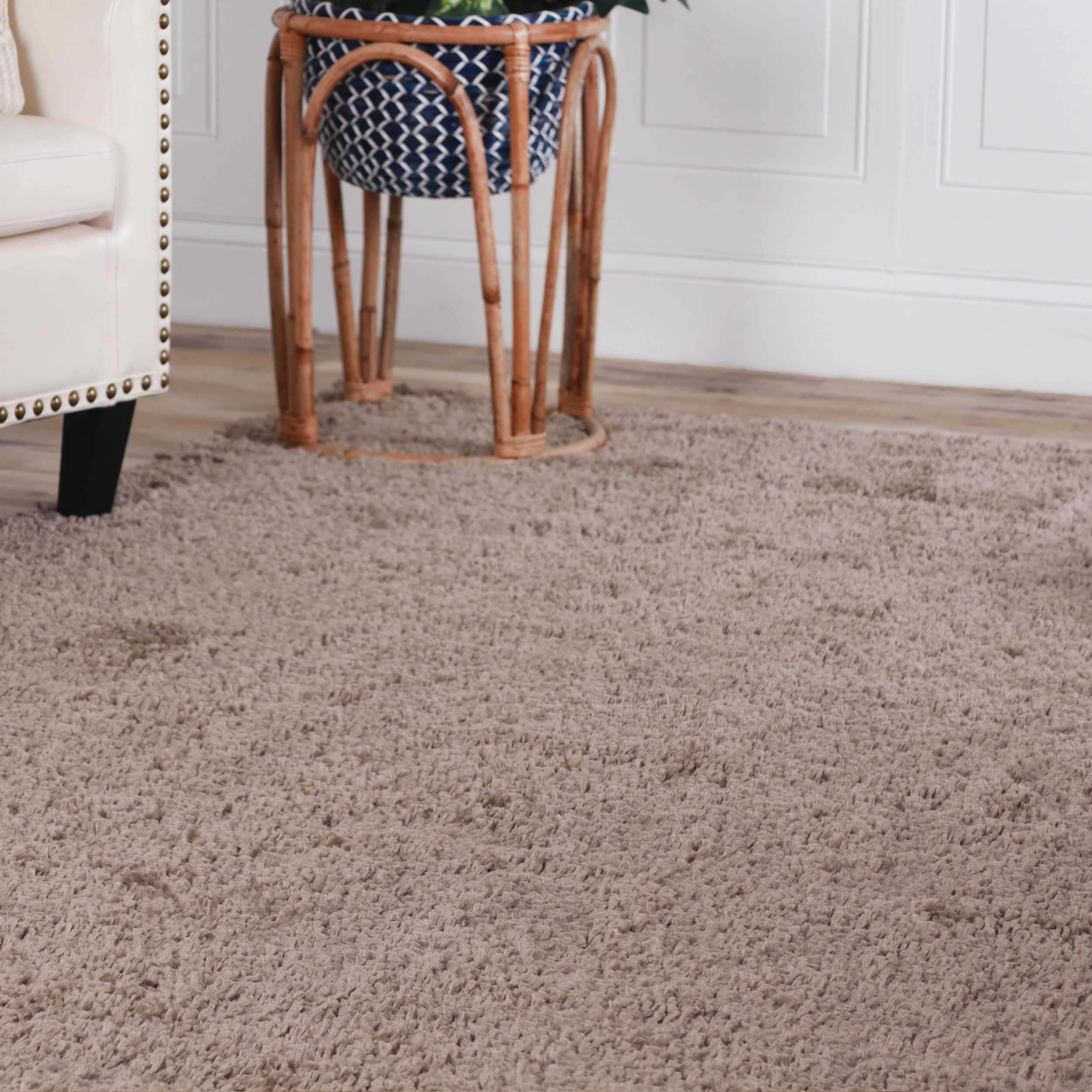 Berlin Solid Indoor Plush Shag Runner Rug - Soft Area Rug for Living Room, Bedroom, Nursery - Non-Slip Comfortable Floor Mat for Home Decor